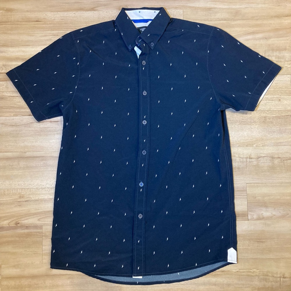 Fried Denim NYC Slim Fit Short Sleeve Button Up Size Small
